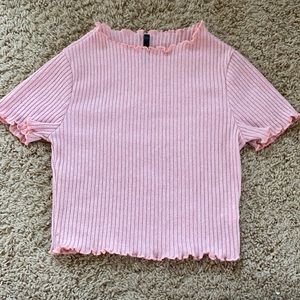 Noble U stretch pink crop top